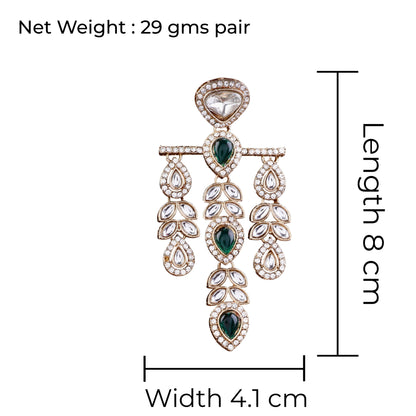 Green Japneet Premium Designer Zircone Earring