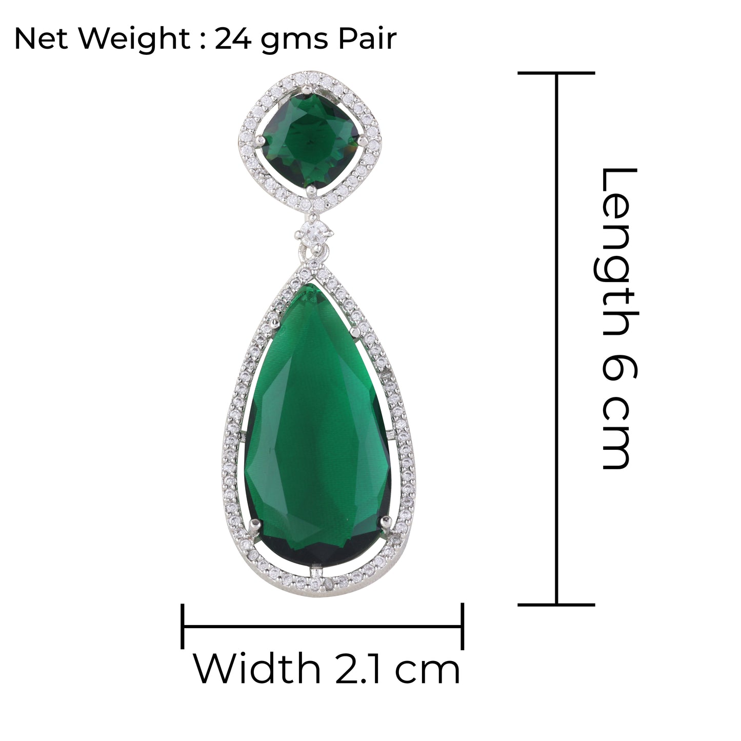 Emerald Ezra American Diamond Earring