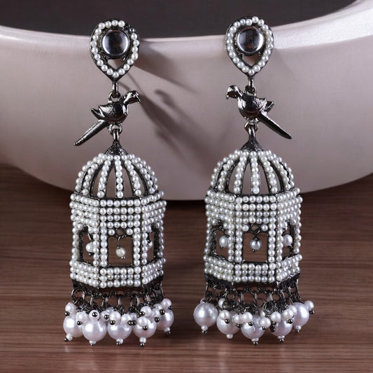 Pearl Cage Jhumka