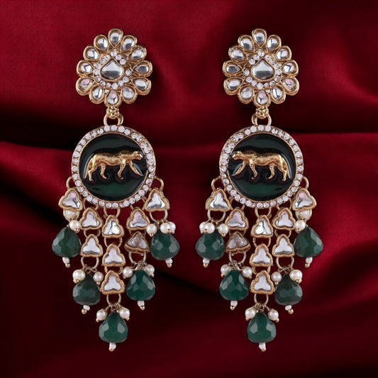 Green Arnav Bollywood Inspired Designer Earring