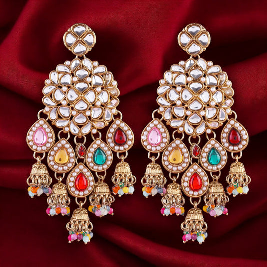 Multi Dharna Designer Earring