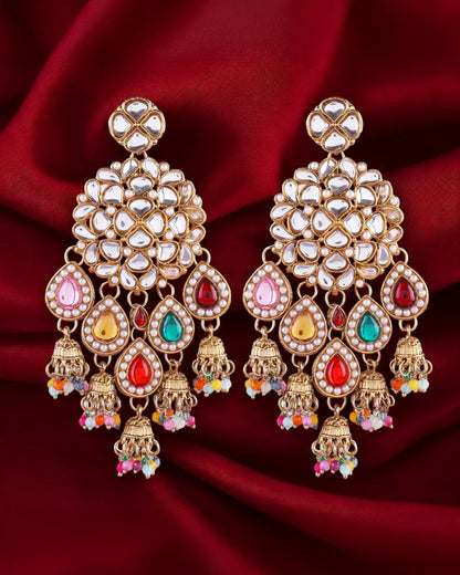 Multi Dharna Designer Earring