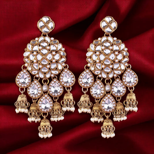 Pearl Dharna Designer Earring