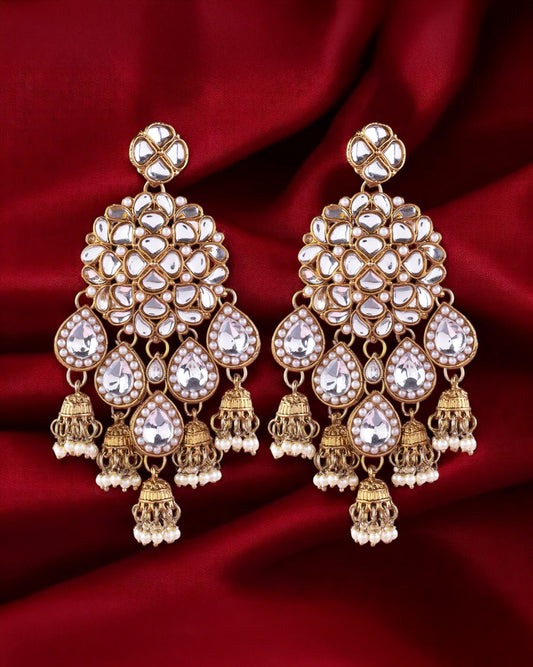 Pearl Dharna Designer Earring