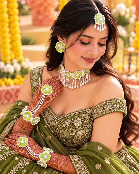 Olive Kohinoora Handmade Jewellery For Haldi & Mehendi