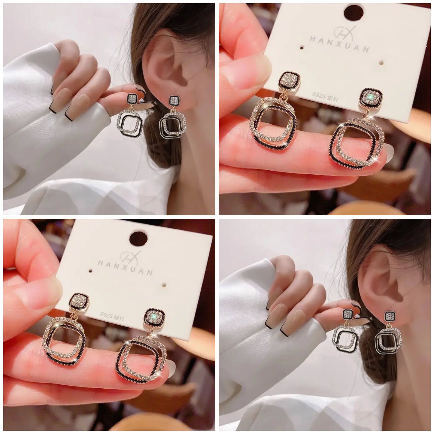 Dazzle Chic Square Korean Quirky Earring