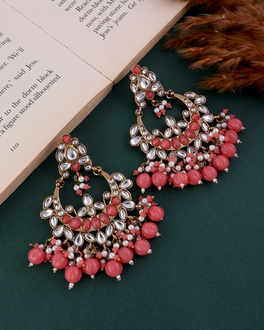 Coral Kimaya Chandbali