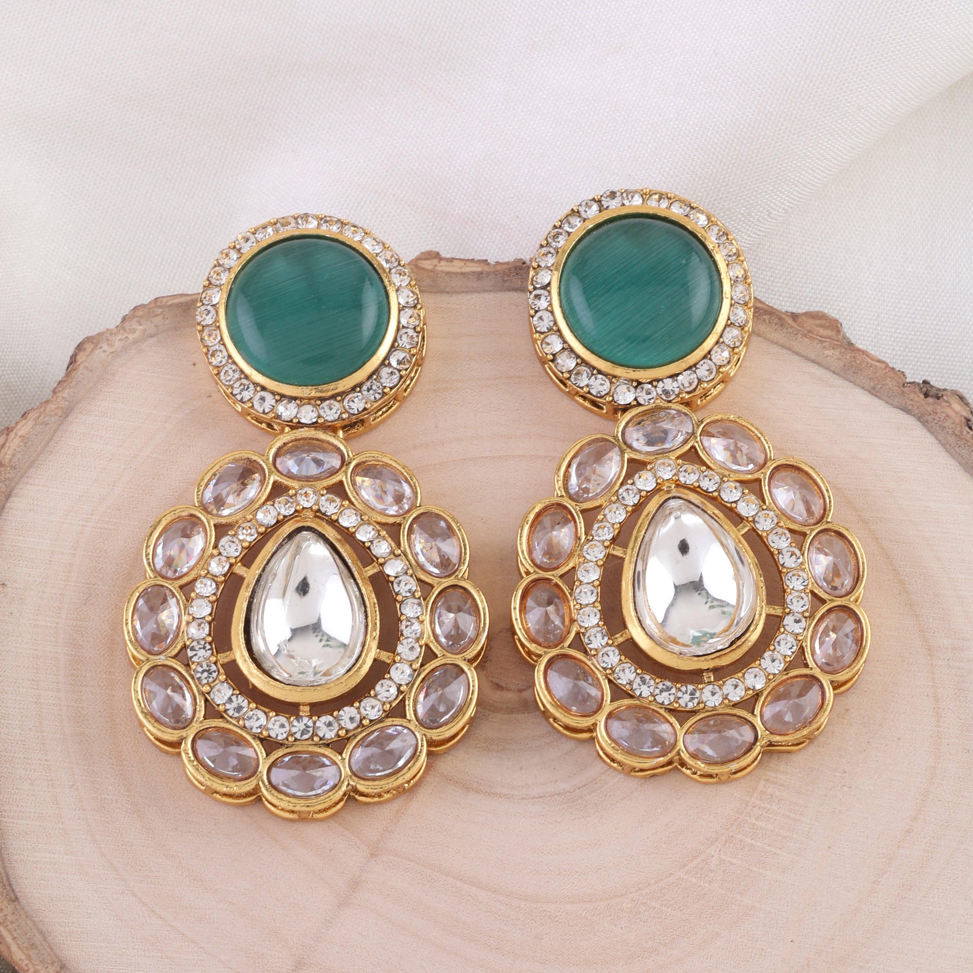 Sage Green Oshini Designer Earring