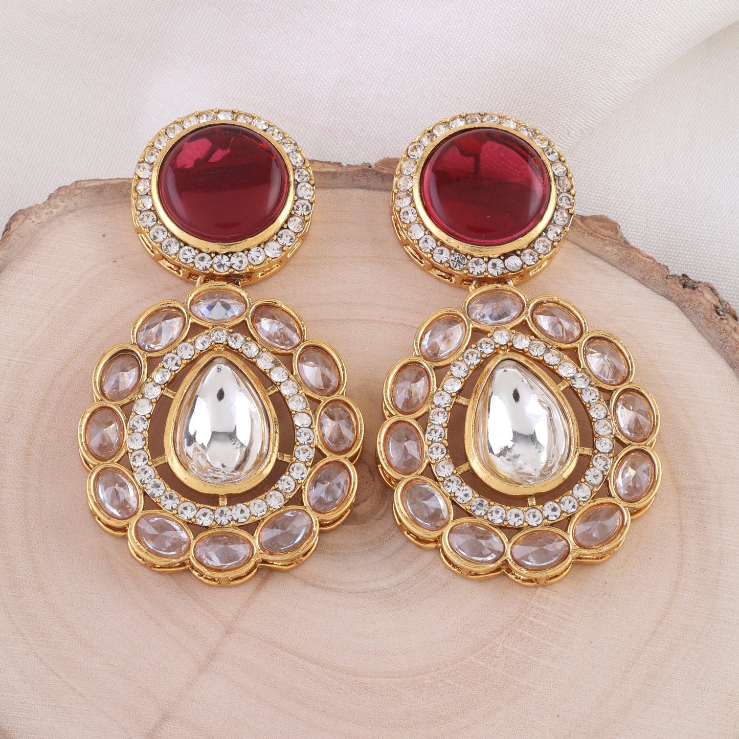 Ruby Oshini Designer Earring