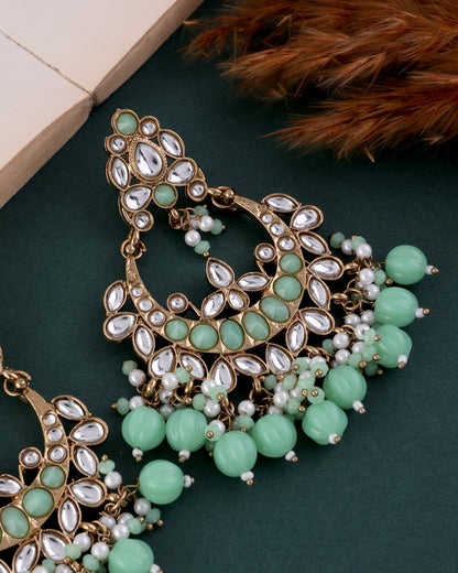 Mint Green Kimaya Chandbali