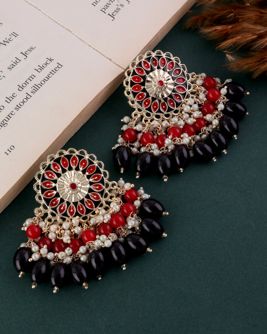 Black Red Sukh Earring