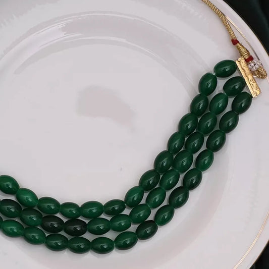 Green Sleek Beads Choker