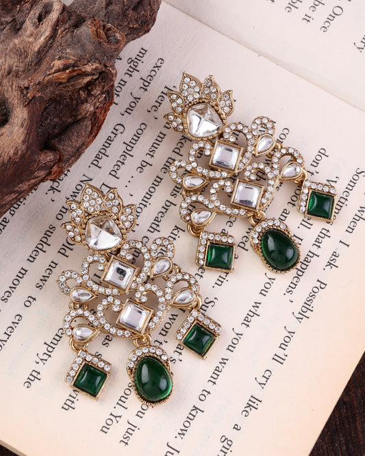 Emerald Zayvik Premium Designer Zircone Earring