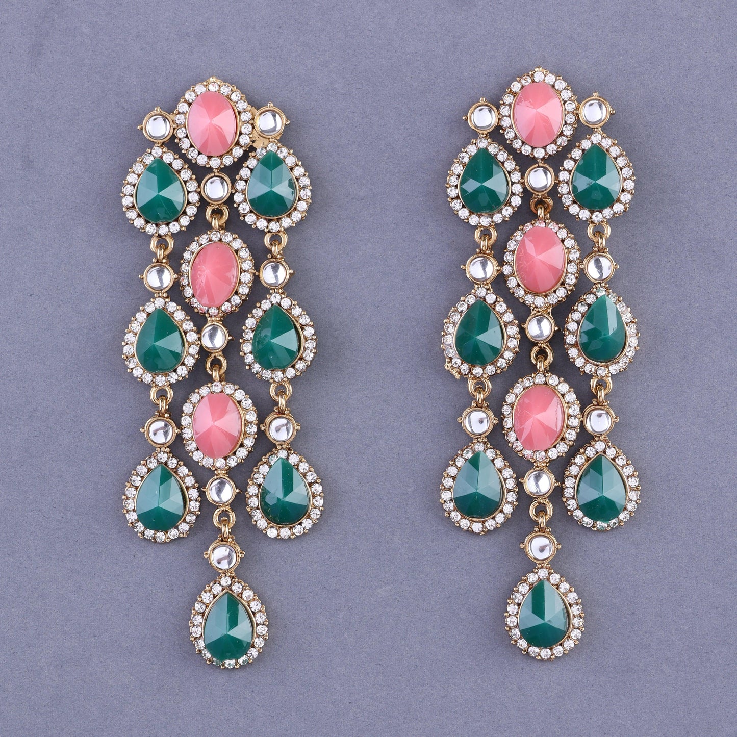 Coral Green Tavleen Dangler Earring