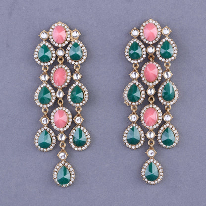 Coral Green Tavleen Dangler Earring