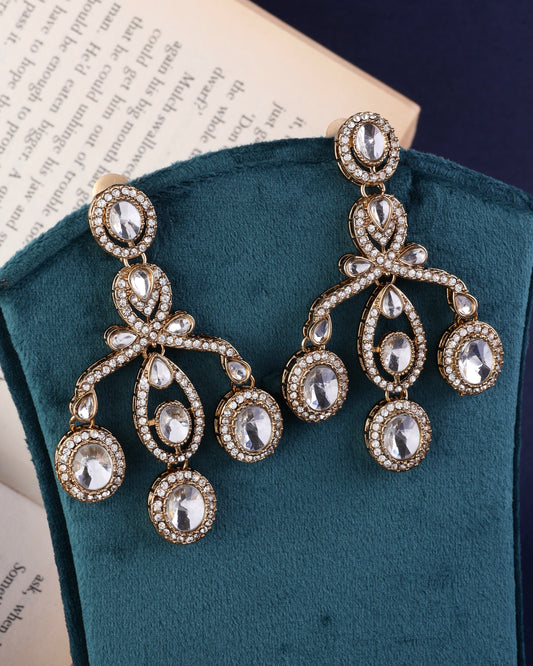 White Yara Premium Designer Zircone Earring
