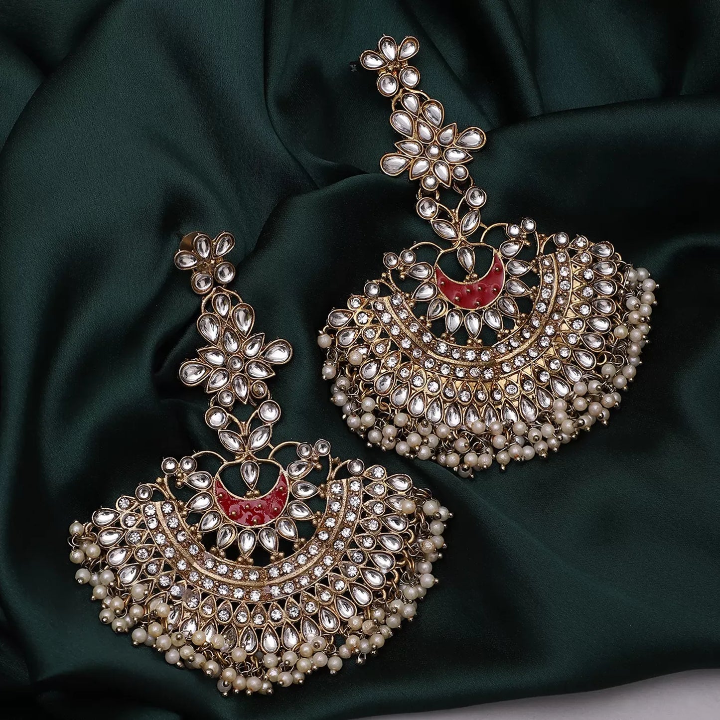 Red Keerat Chandbali