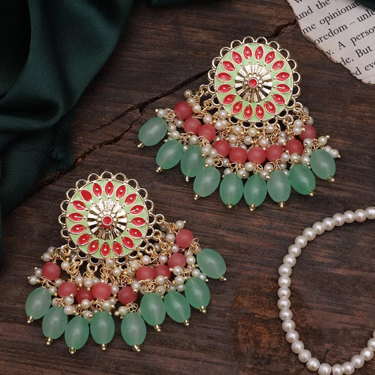Mint Coral Sukh Earring