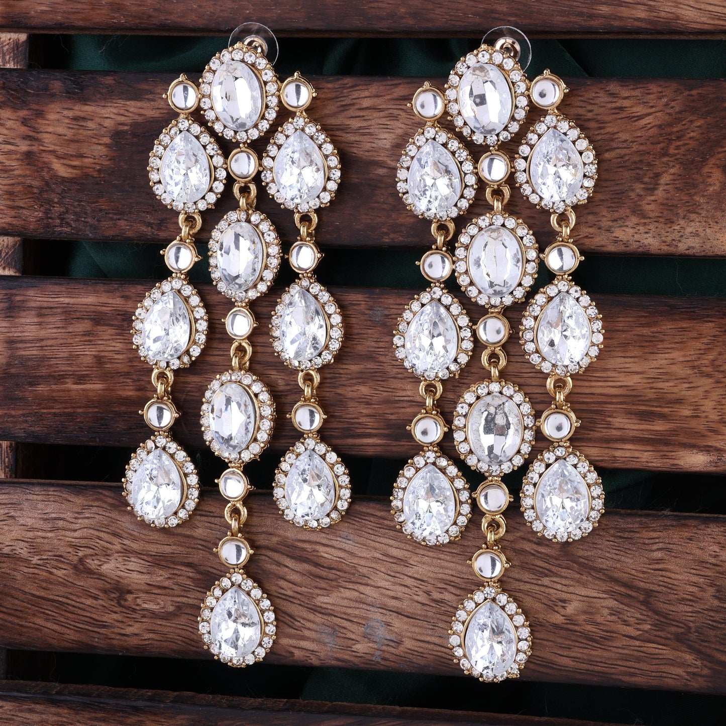 White Tavleen Dangler Earring