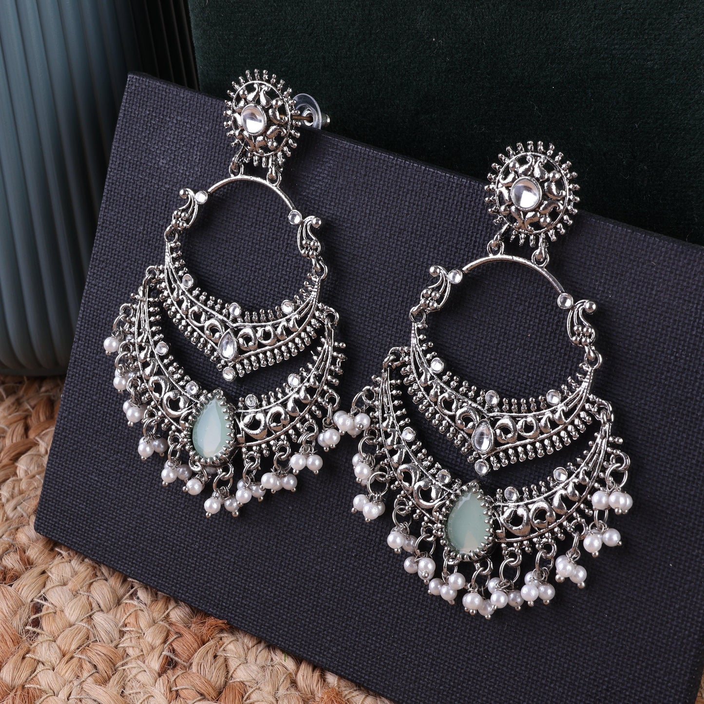 Mint Green Vahini Boho Earring