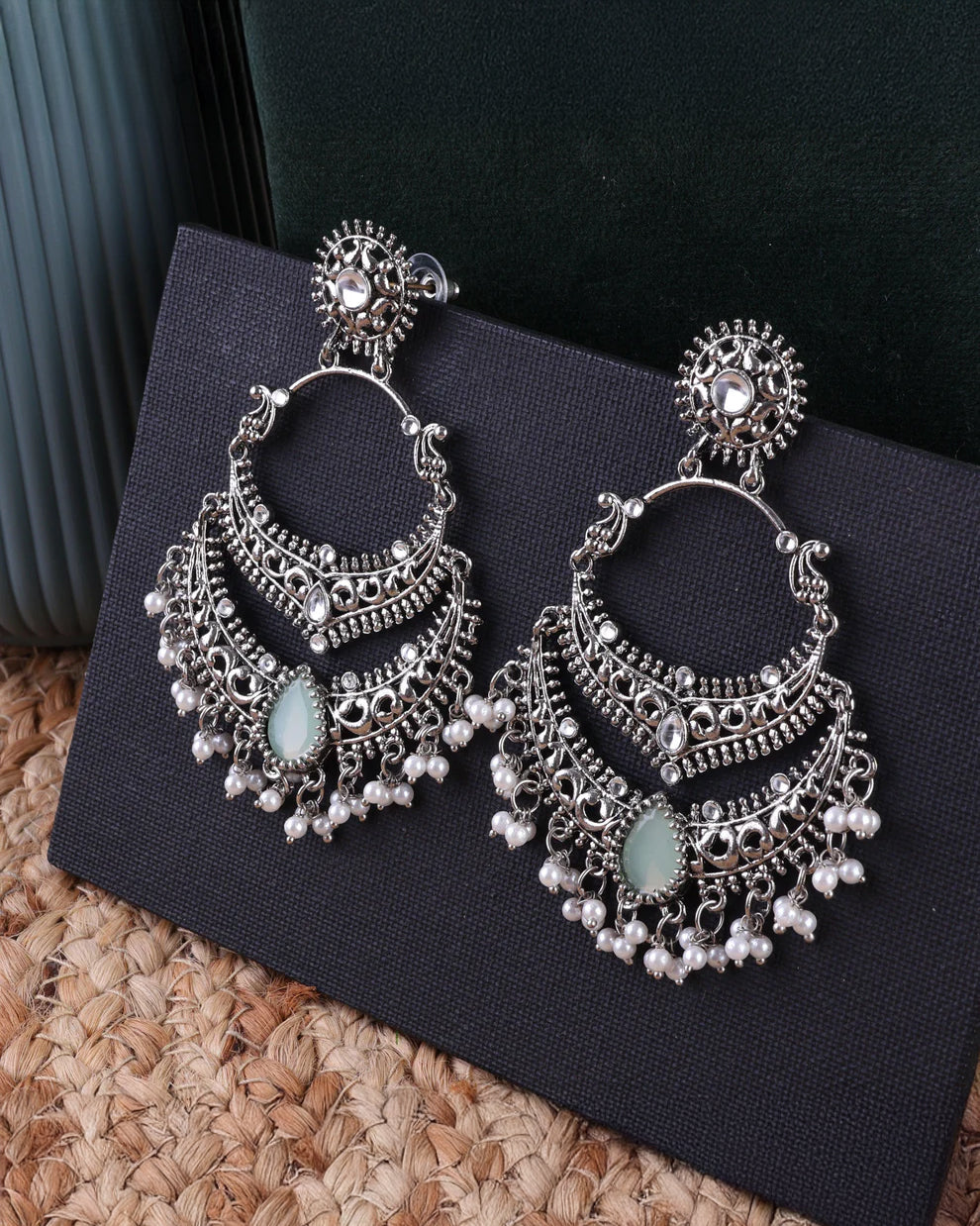 Mint Green Vahini Boho Earring