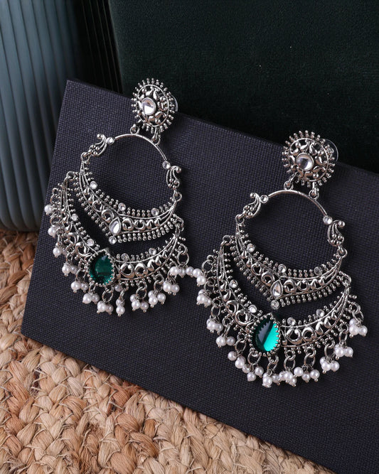 Green Vahini Boho Earring