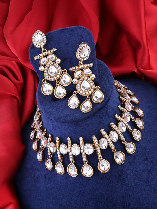 Jane Indo Western Necklace With Earrings