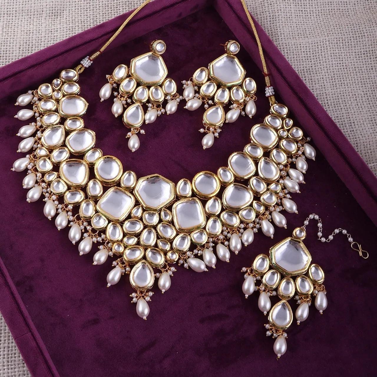 Pearl Lakshmi Royal Kundan Set