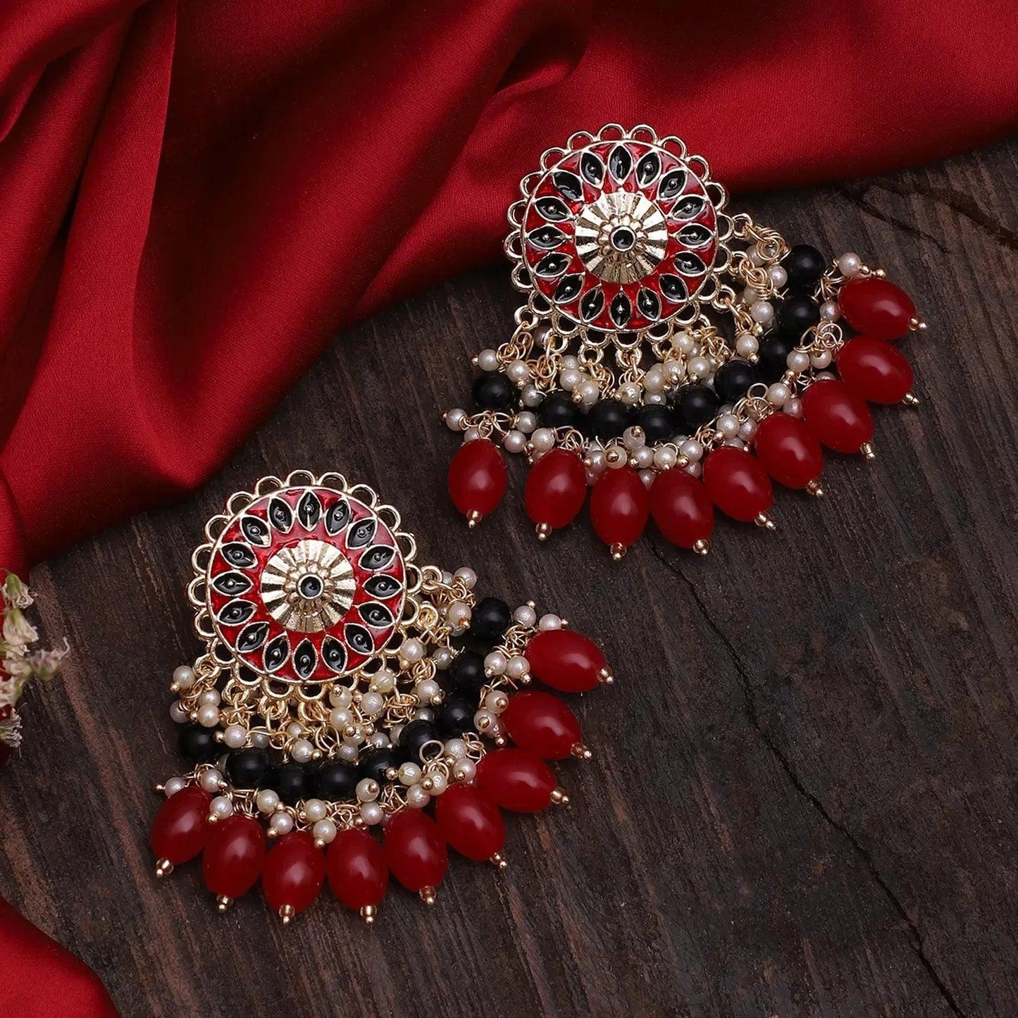 Red Black Sukh Earring