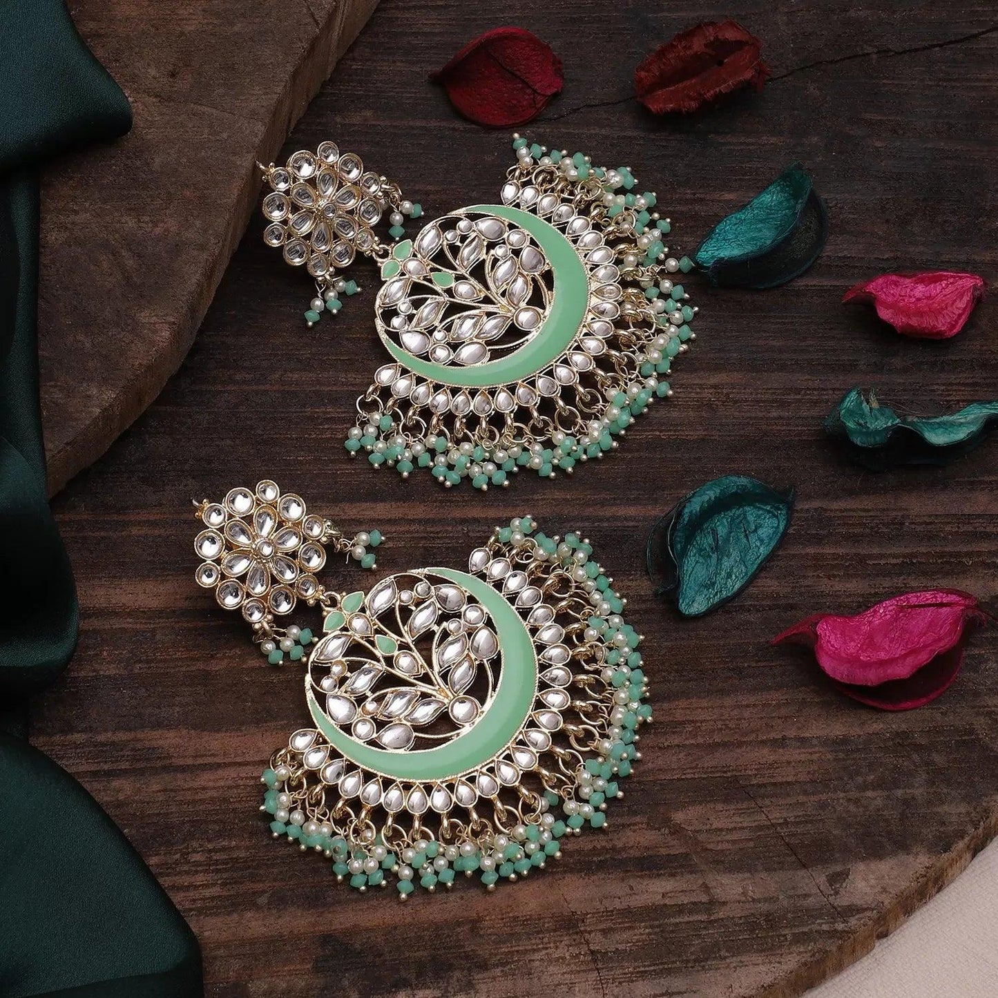 Mint Green Khyati Chandbali