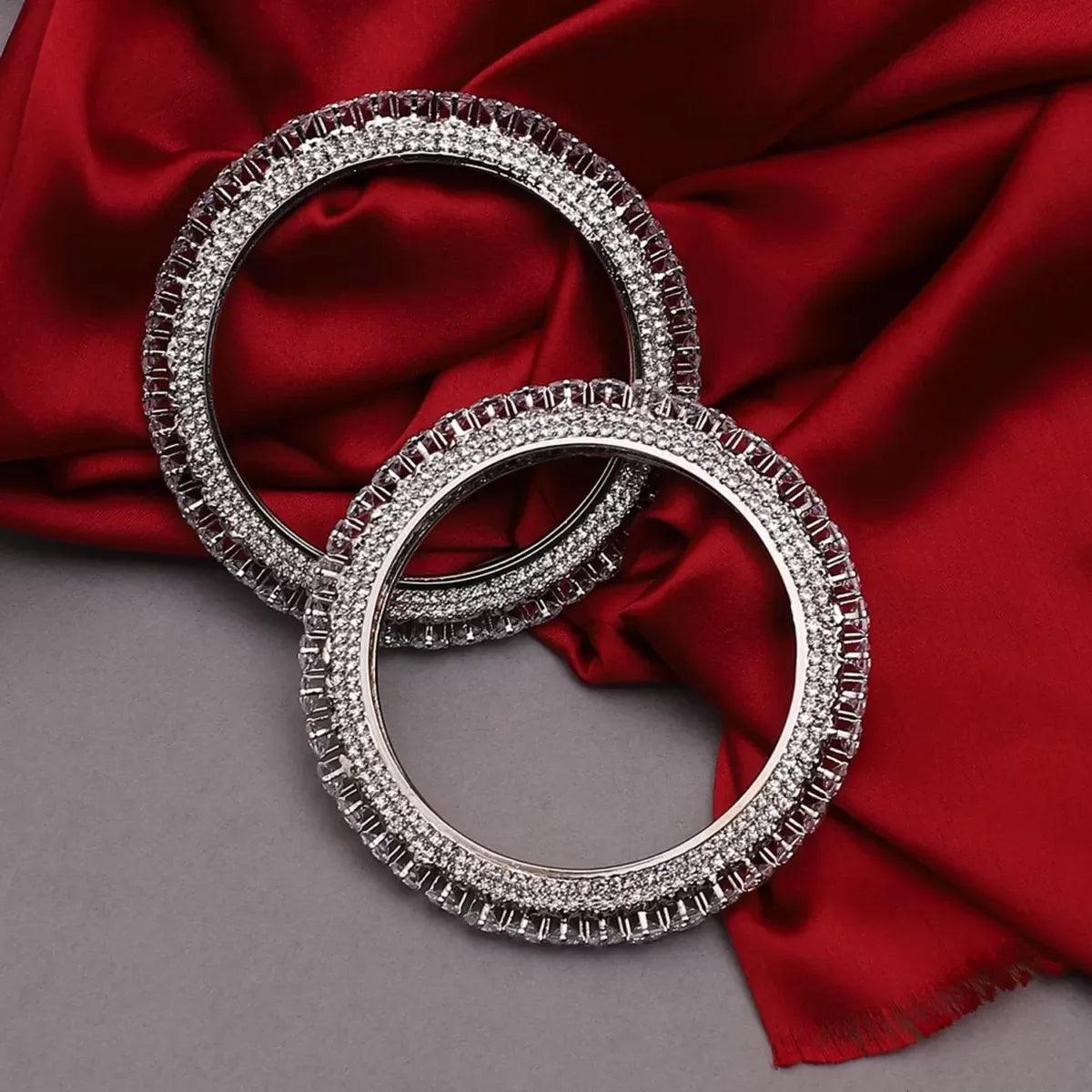 Silver Ruksar AD Bangle