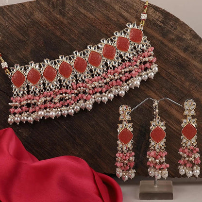 Coral Mirza Choker Set