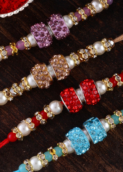 Pack of 4 - Tejomay Rakhi for Brother | Tilak Set Included