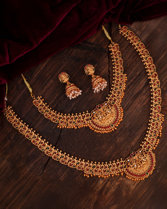 Mridula double layered rajwada necklace with earring