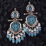 Turquoise Sohum Chandbali