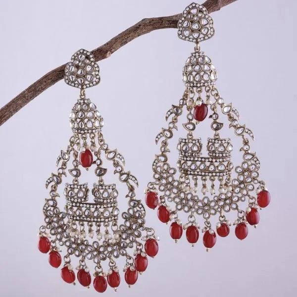 Red Kaynat Chandbali