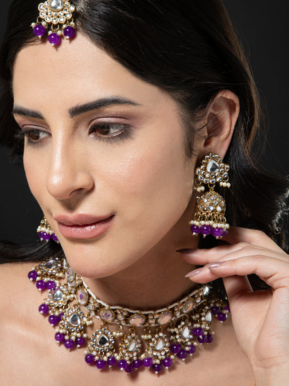 Purple Myraahi Choker Set