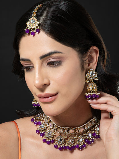 Purple Myraahi Choker Set