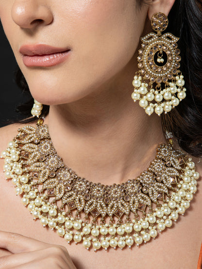Pearl Kaishori Necklace Earring with Teeka
