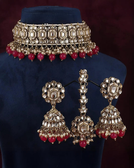 Pink Padmini Choker Set