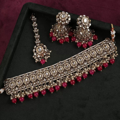 Pink Padmini Choker Set