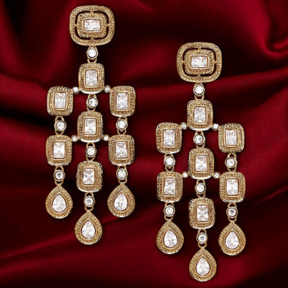 Silver Anshita Gold Designer Earring