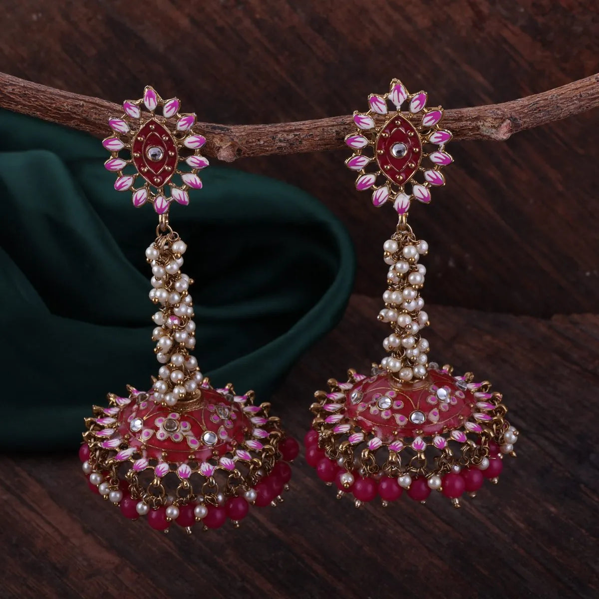 Pink Iffat Designer Earring