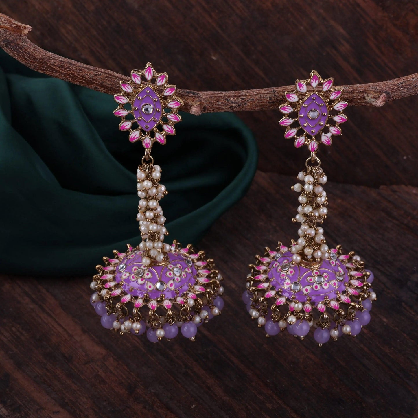 Lilac Iffat Designer Earring