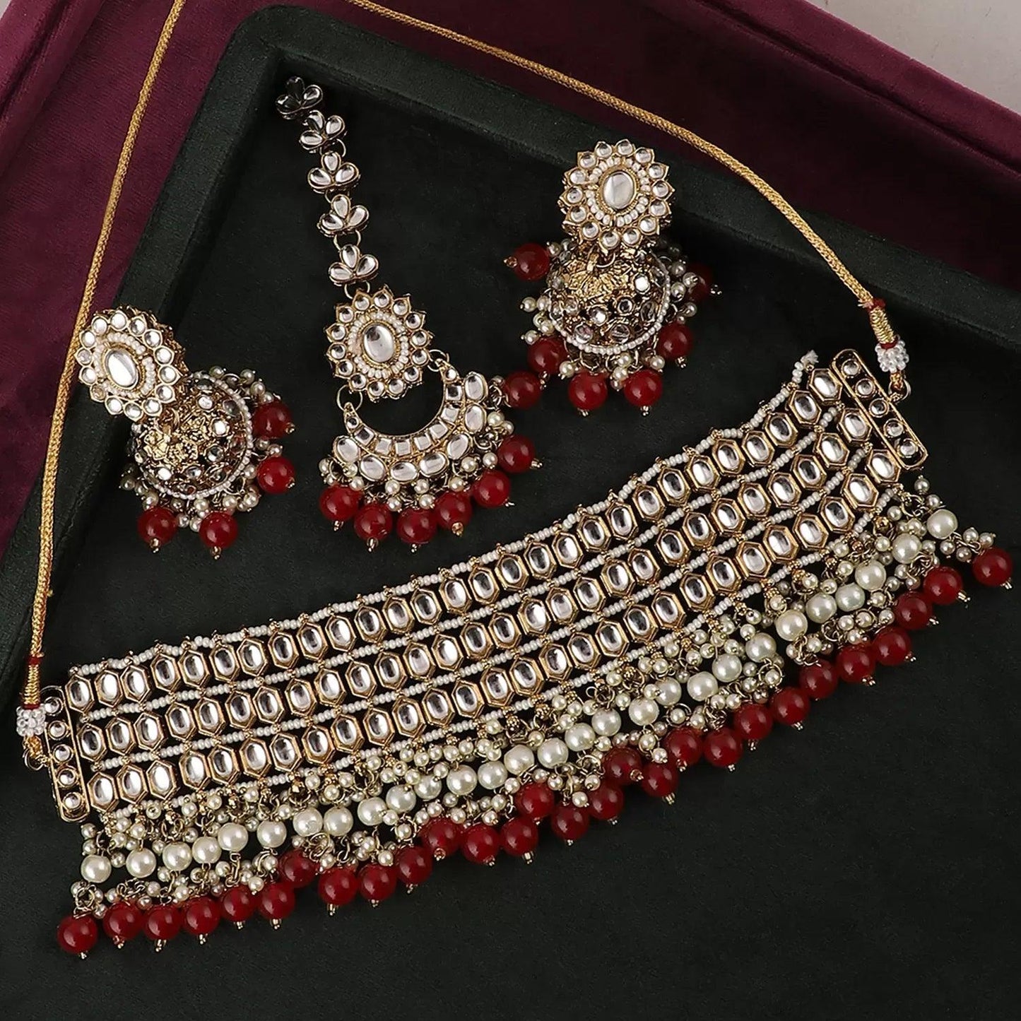 Red Sukhman Choker Set