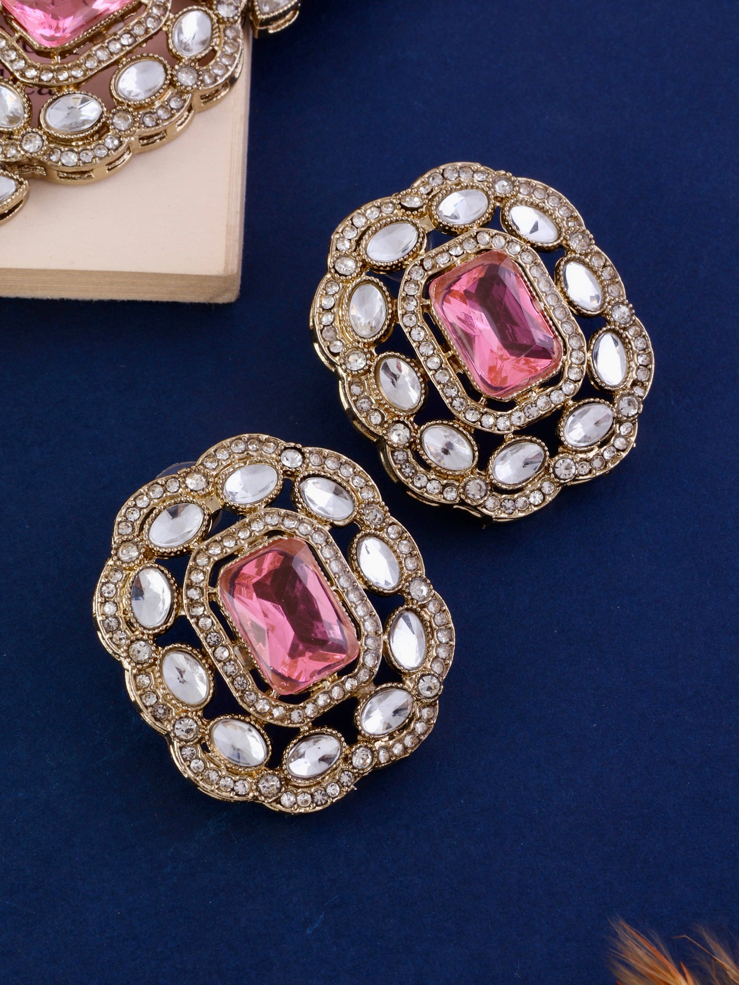 Crystal Blush Gunveen Choker Necklace Earring