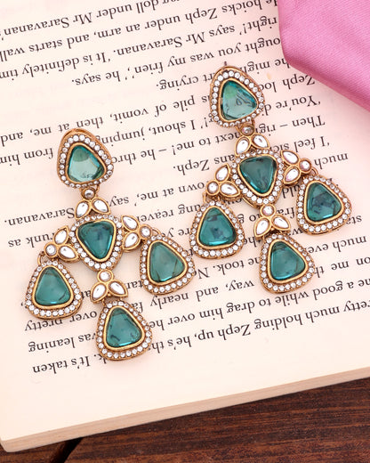 Sage Green Mishka Designer Earring