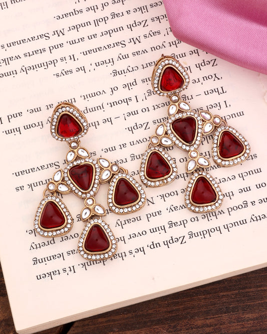 Ruby Mishka Designer Earring