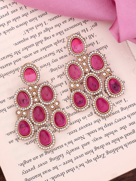 Pink Tanvish Designer Earring