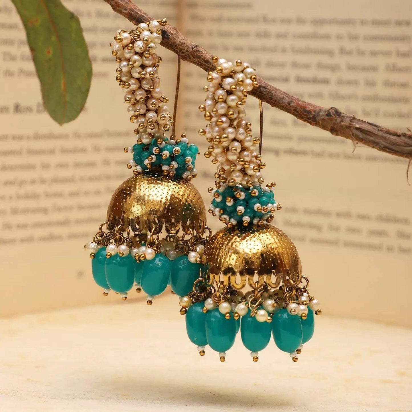 Dark Green Mishti Jhumka